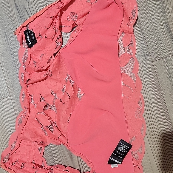 Bebe Lace Skirt & Top Coral - Picture 8 of 12